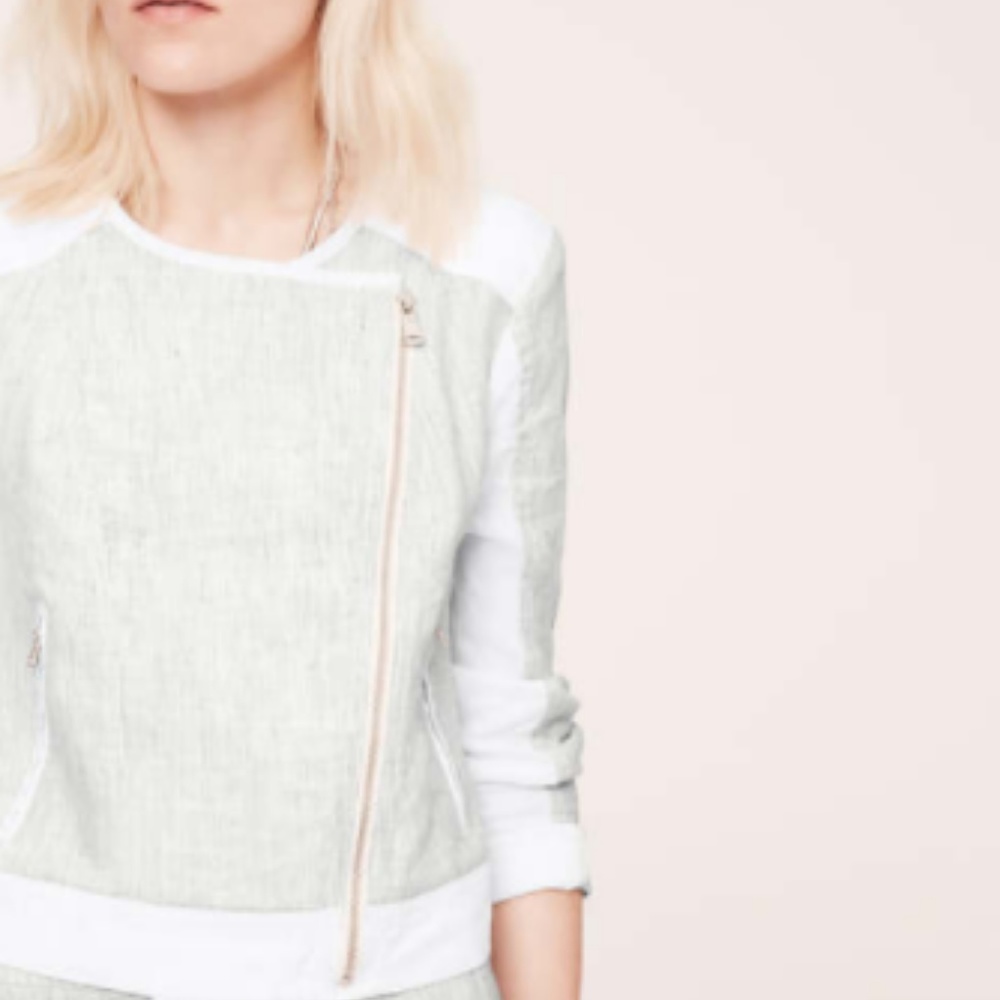 Linen moto jacket